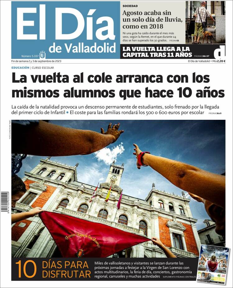 Portada de El Día de Valladolid (Espa&ntilde;a)