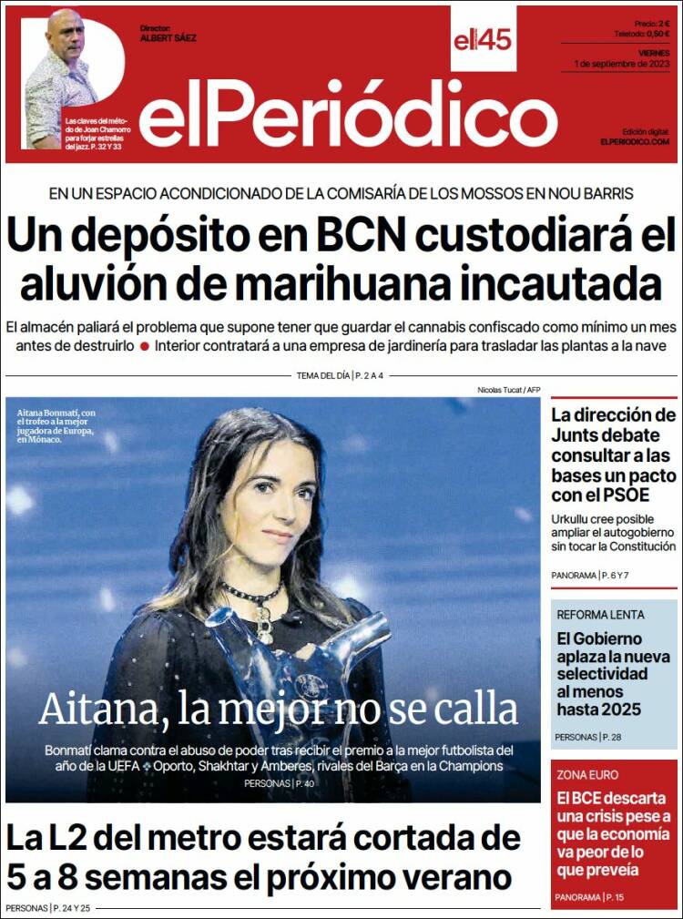 Portada de El Periódico (Espa&ntilde;a)