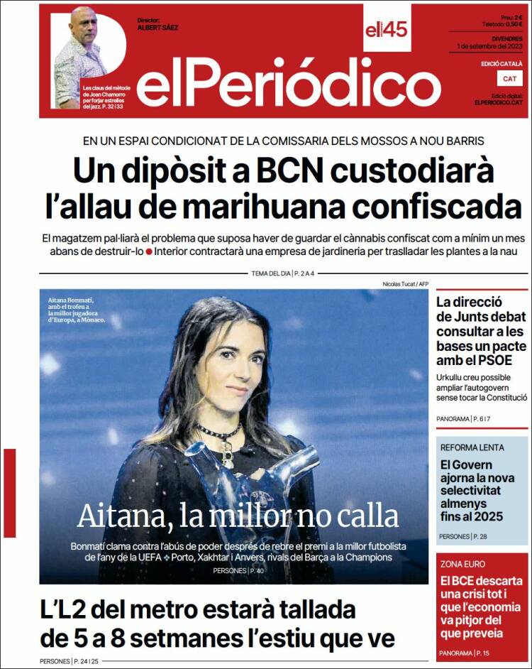 Portada de El Periódico de Catalunya (Espa&ntilde;a)