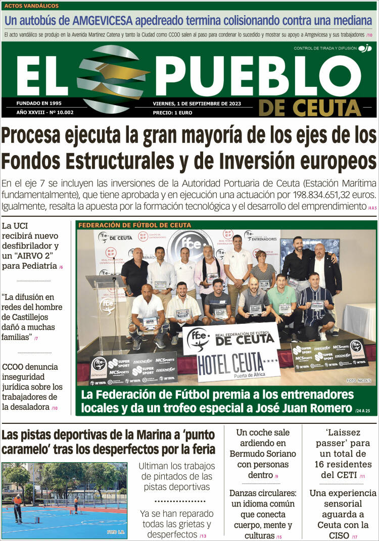 Portada de El Pueblo de Ceuta (Espa&ntilde;a)