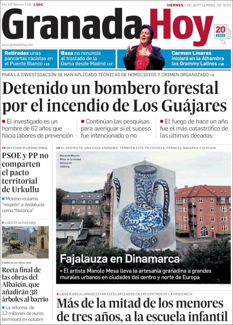 Portada de Granada Hoy (Espa&ntilde;a)