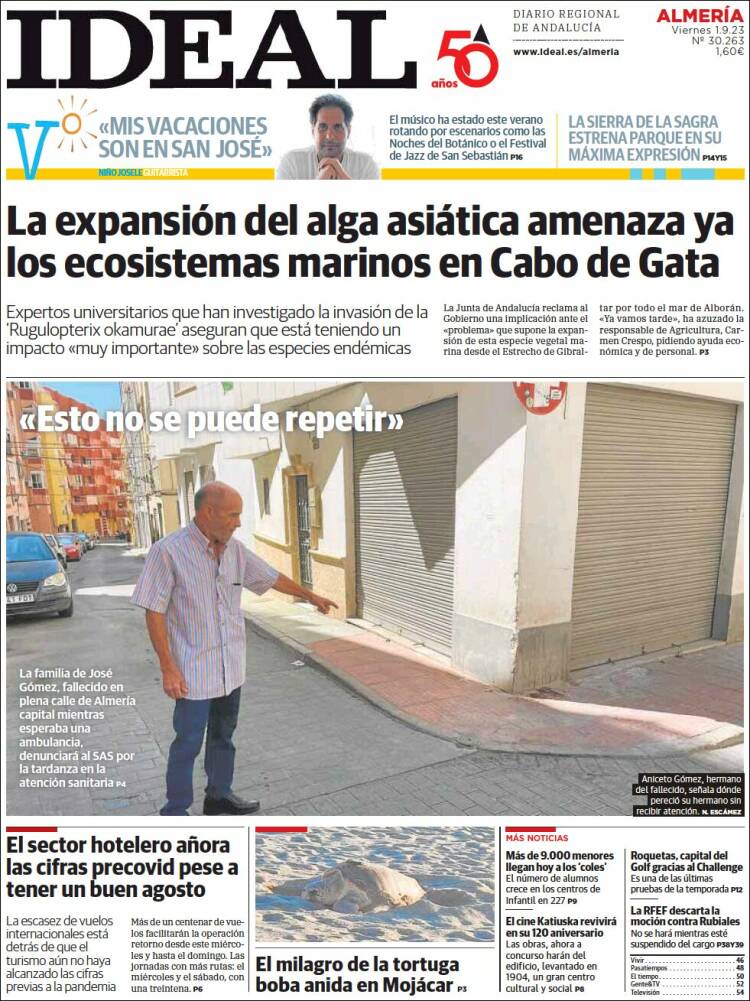 Portada de Ideal Almeria (Espa&ntilde;a)