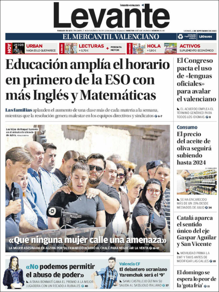 Portada de Levante (Espa&ntilde;a)