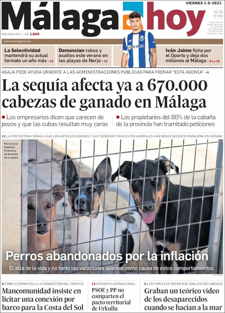 Portada de Málaga Hoy (Espa&ntilde;a)