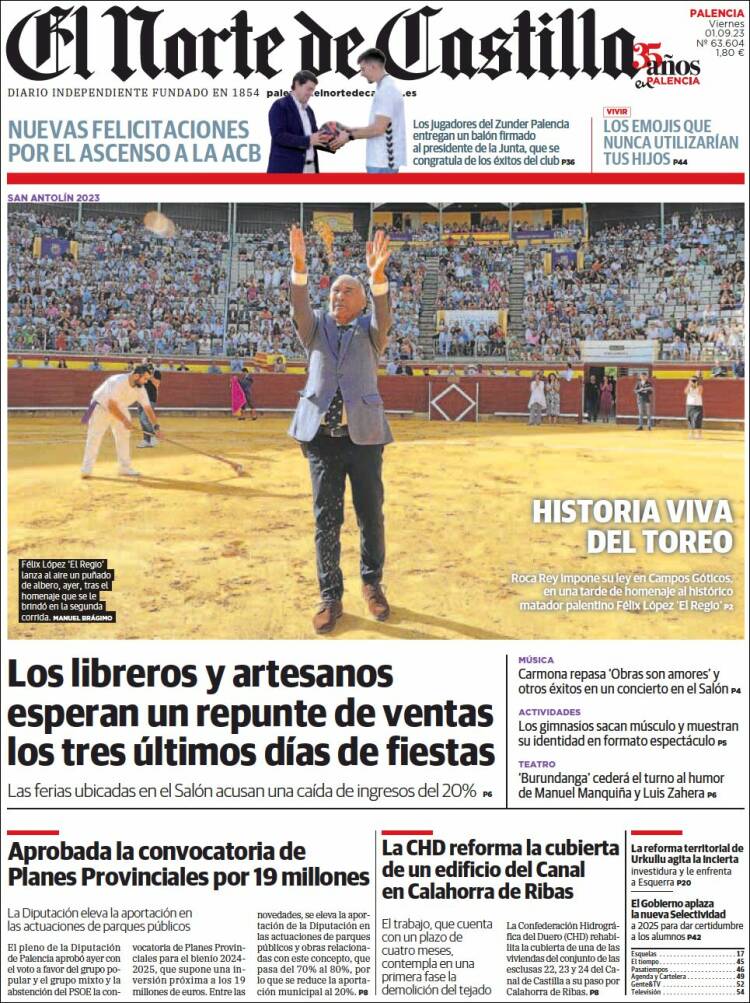 Portada de Norte de Castilla - Palencia (Espa&ntilde;a)