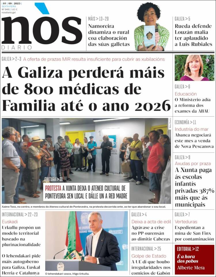 Portada de Nòs Diario (Espa&ntilde;a)