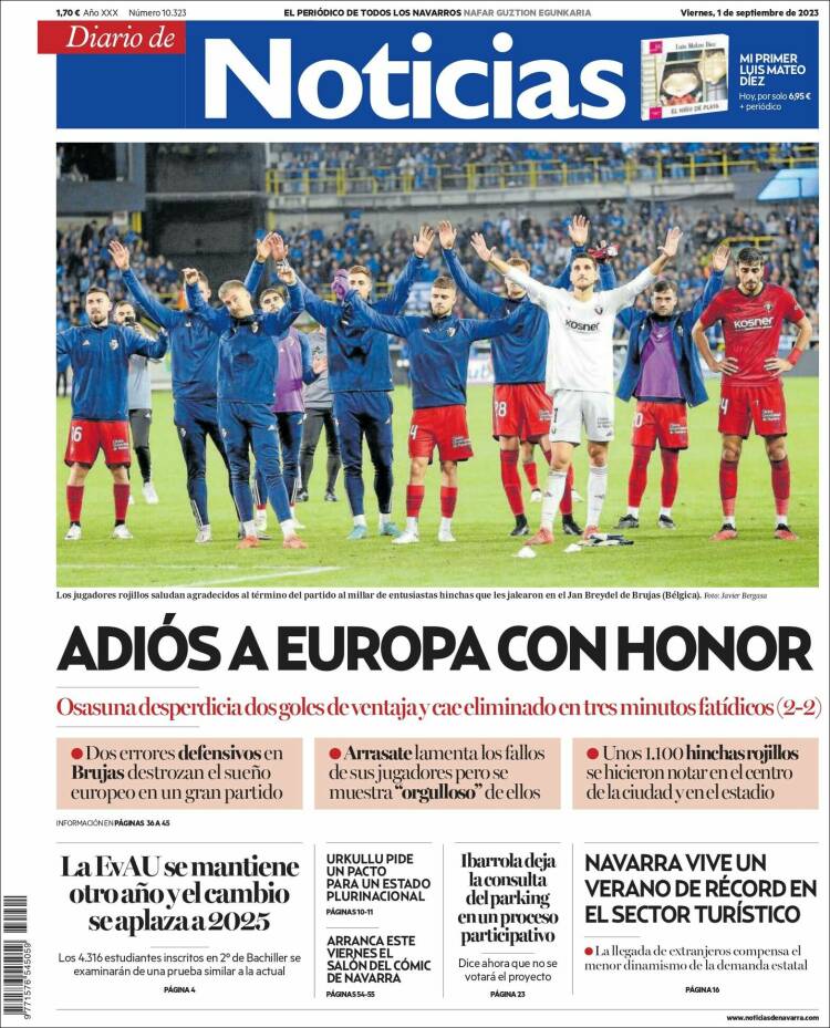 Portada de Noticias de Navarra (Espa&ntilde;a)