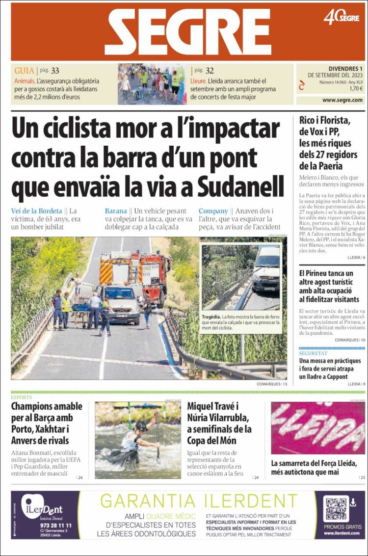 Portada de Segre (Espa&ntilde;a)
