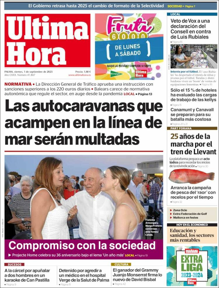 Portada de Última Hora (Espa&ntilde;a)