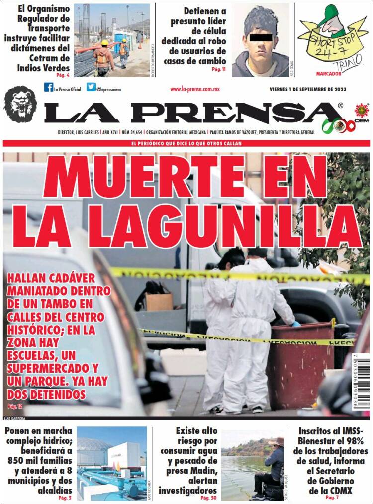Portada de La Prensa (M&eacute;xico)