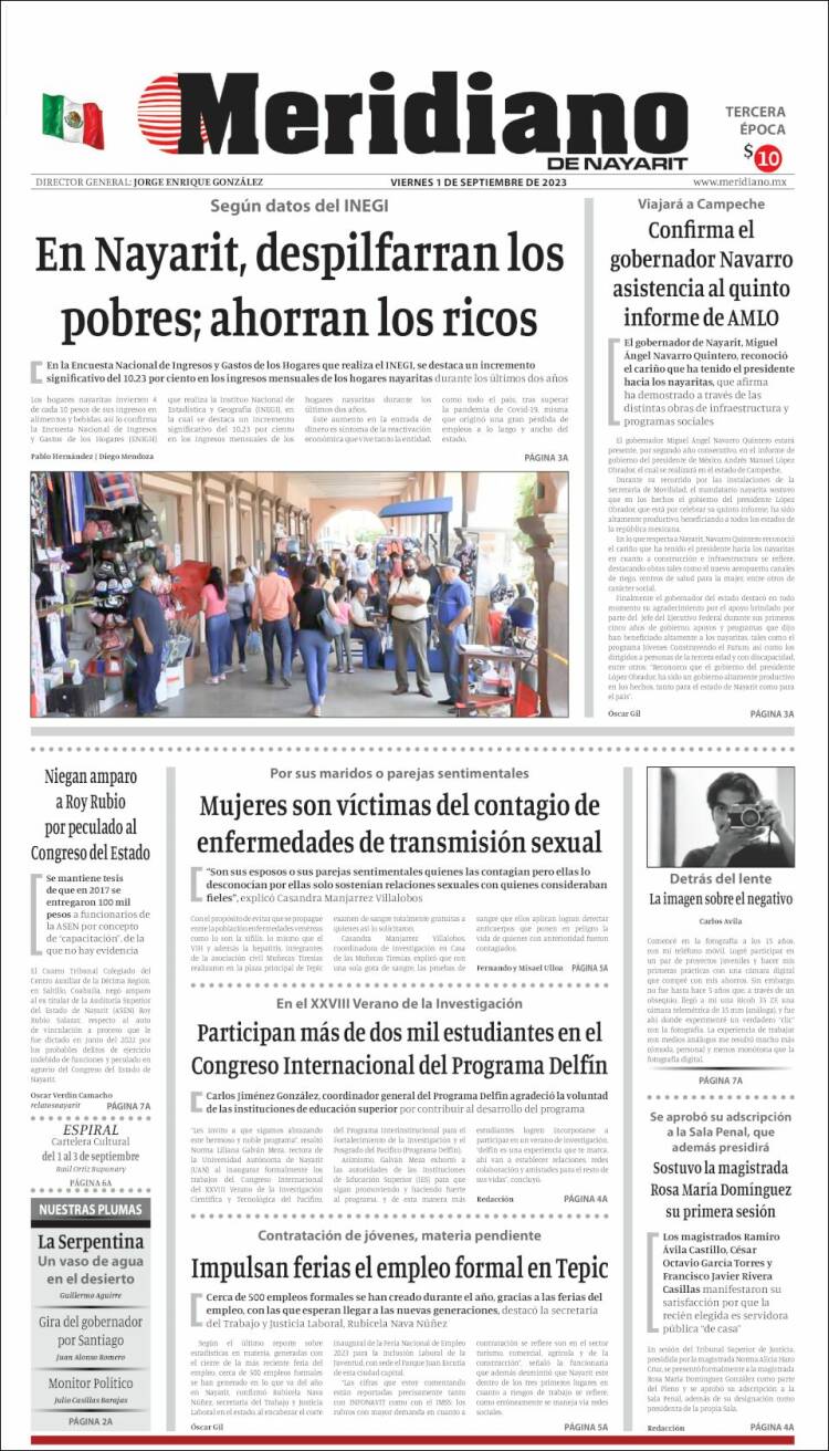Portada de Meridiano (M&eacute;xico)