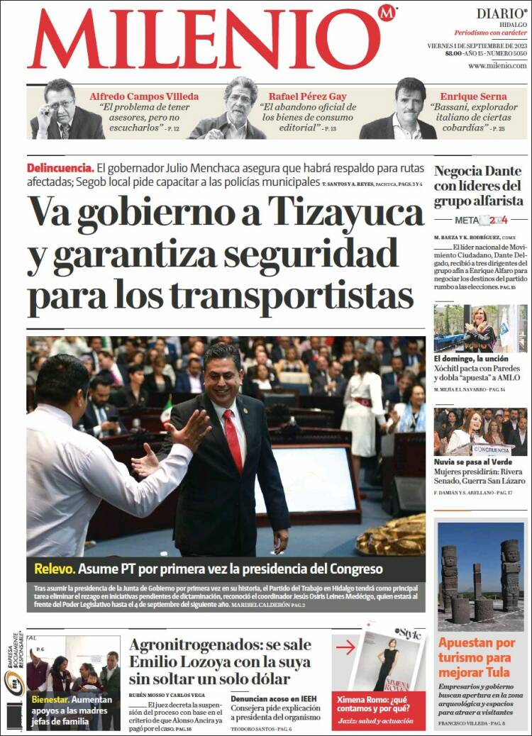 Portada de Milenio de Hidalgo (M&eacute;xico)