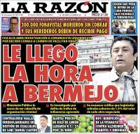Portada de La Razón (Per&uacute;)