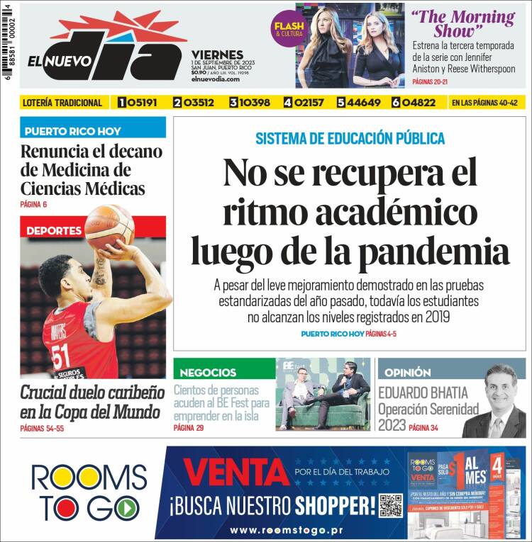 Portada de El Nuevo Día (Puerto Rico)