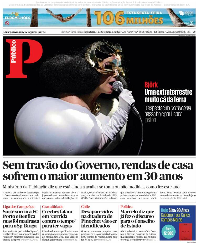 Portada de Público (Portugal)