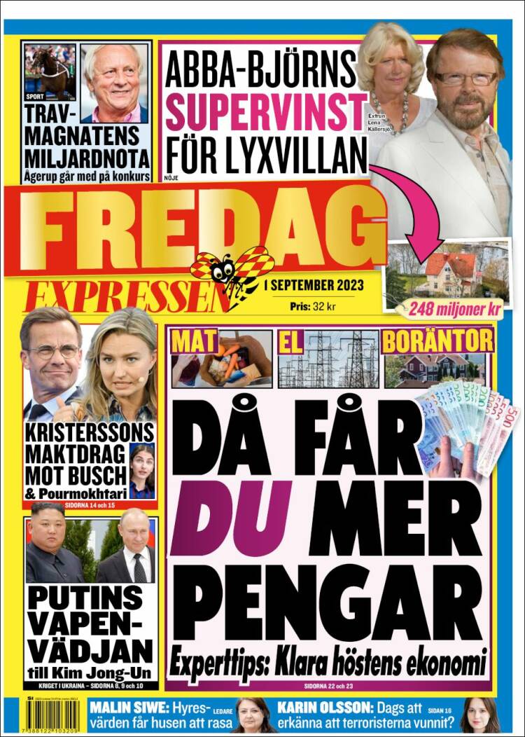 Portada de Expressen (Suecia)