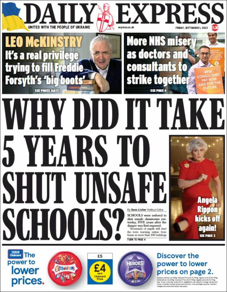 Portada de Daily Express (Reino Unido)