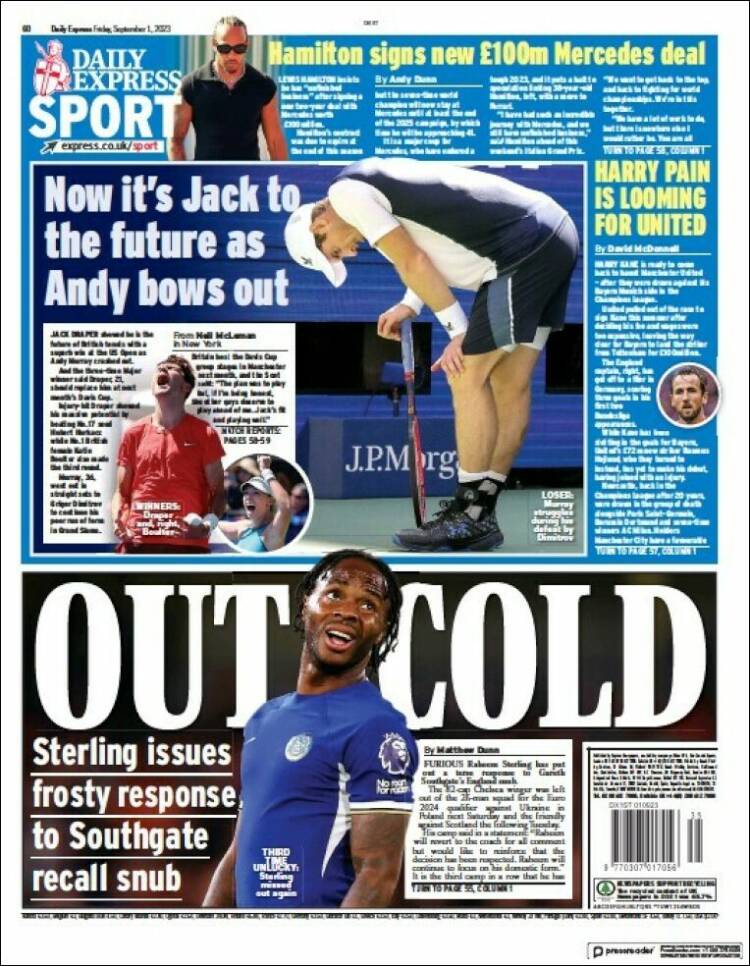 Portada de Express Sport (Reino Unido)