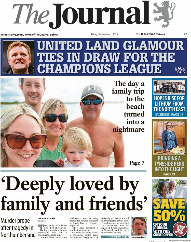 Portada de The Journal (Reino Unido)