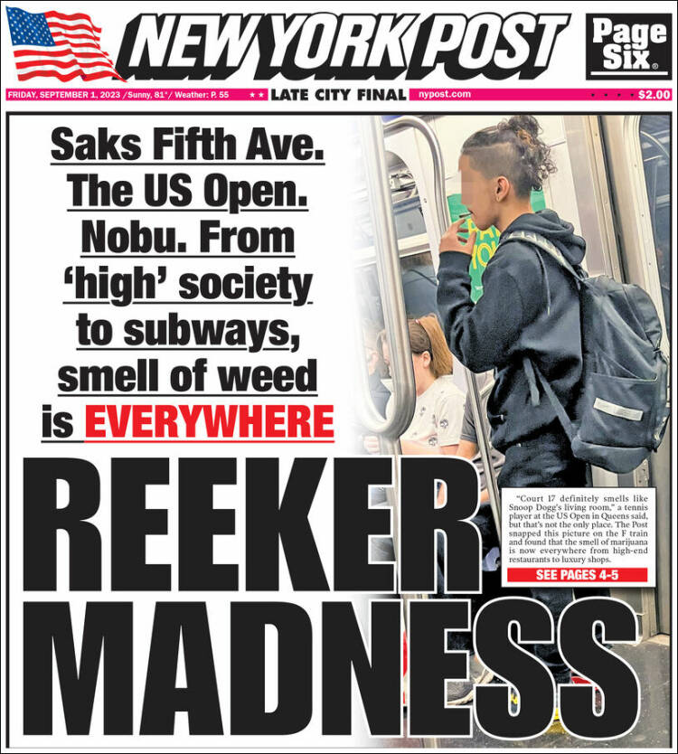 Portada de New York Post (USA)