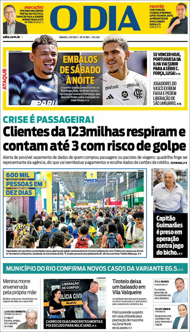 Portada de O Dia (Brasil)