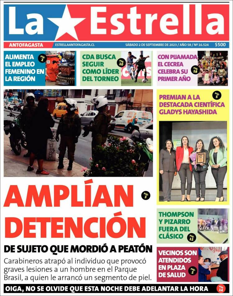 Portada de La Estrella del Norte (Chile)