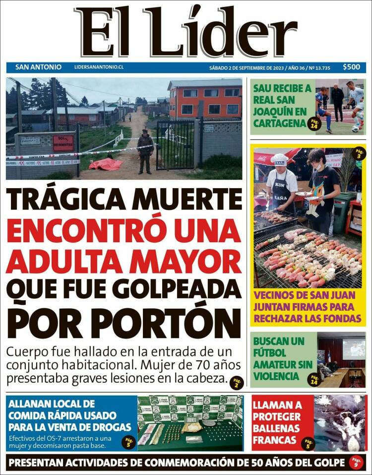 Portada de Lider de San Antonio (Chile)