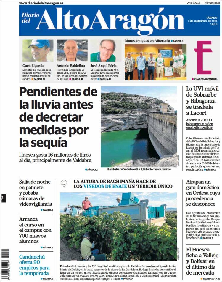 Portada de Diario del AltoAragón (España)