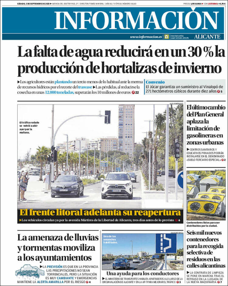 Portada de Diario Información (España)