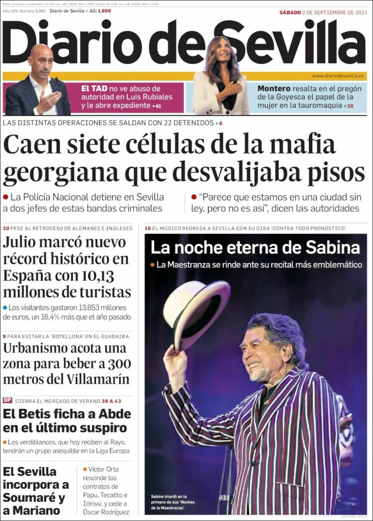 Portada de Diario de Sevilla (España)