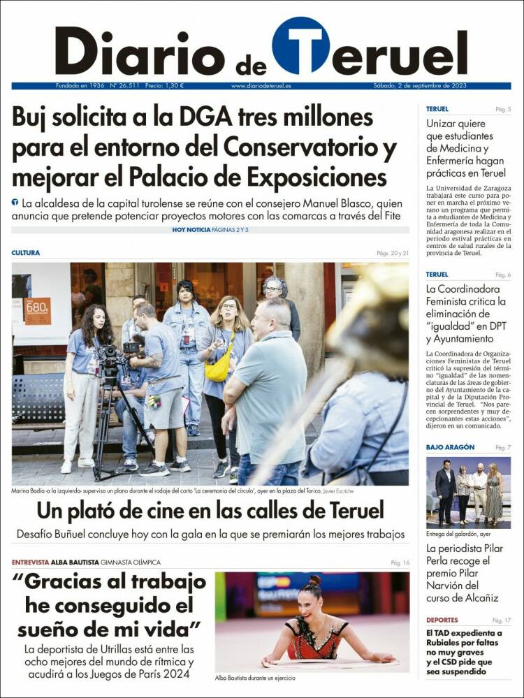 Portada de Diario de Teruel (España)