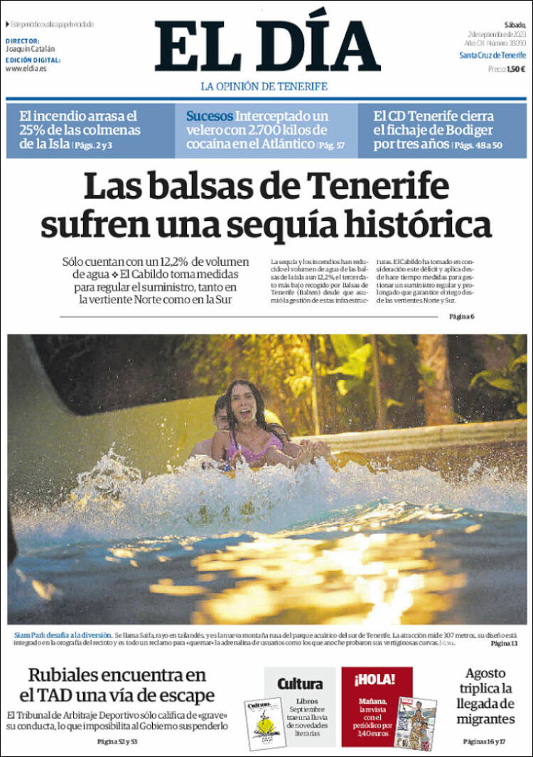 Portada de El Día (España)