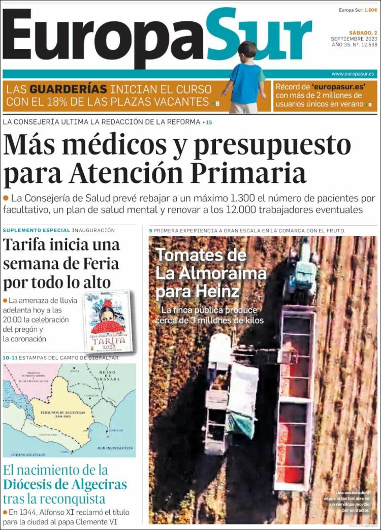 Portada de Europa Sur (España)