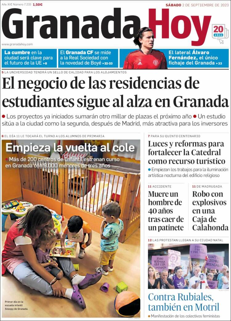 Portada de Granada Hoy (España)