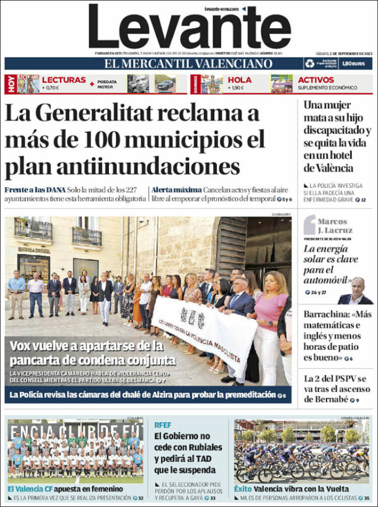 Portada de Levante (España)