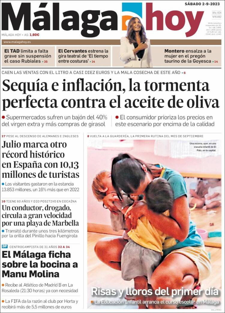 Portada de Málaga Hoy (España)