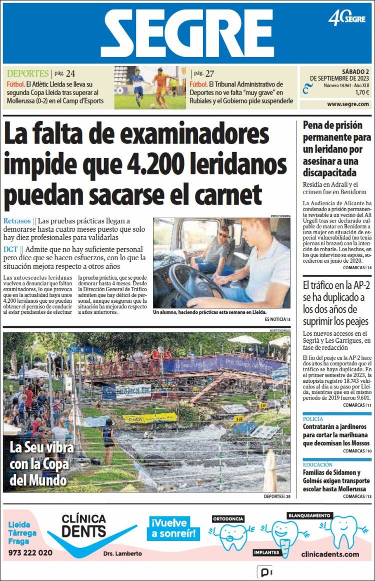 Portada de Segre  (España)