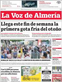 Portada de La Voz de Almería (España)