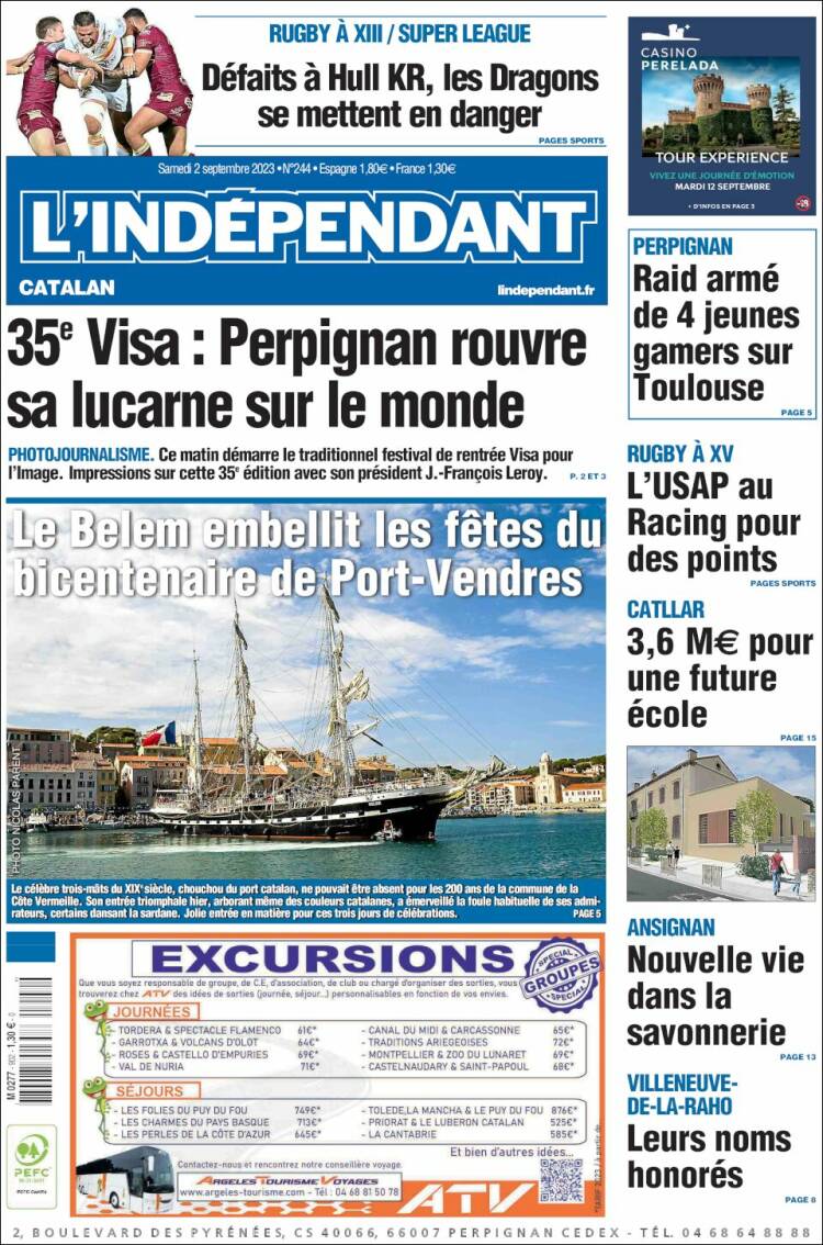 Portada de Le Indépendant (Francia)