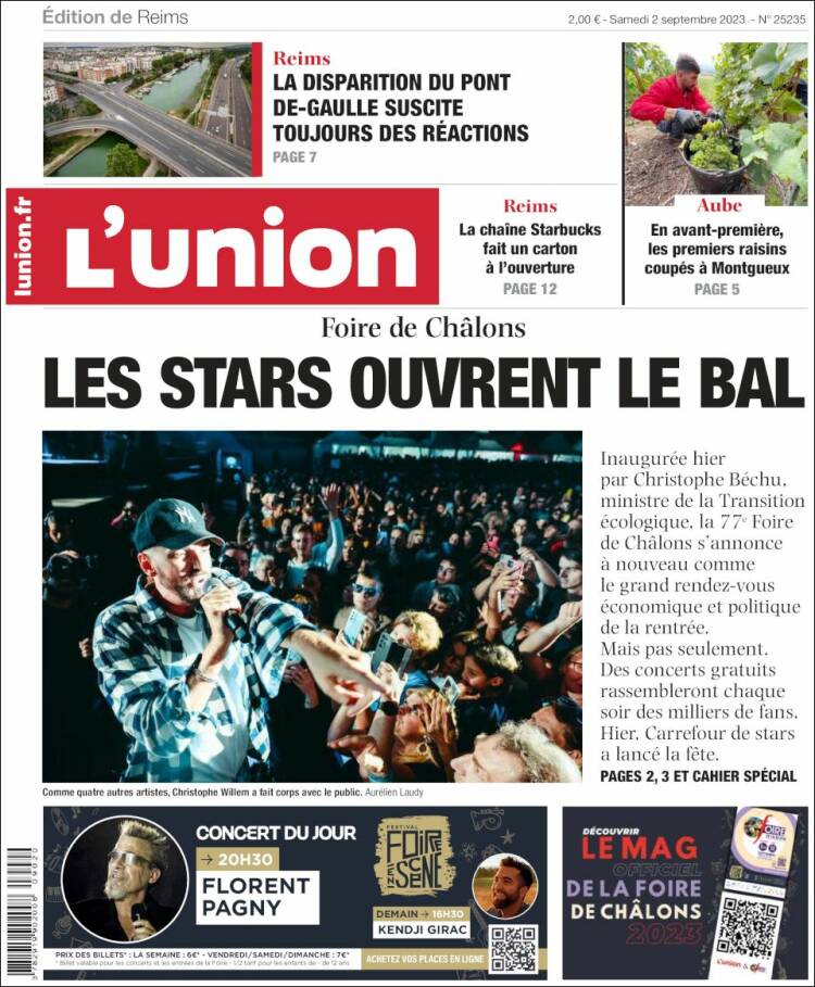 Portada de L'Union (Francia)