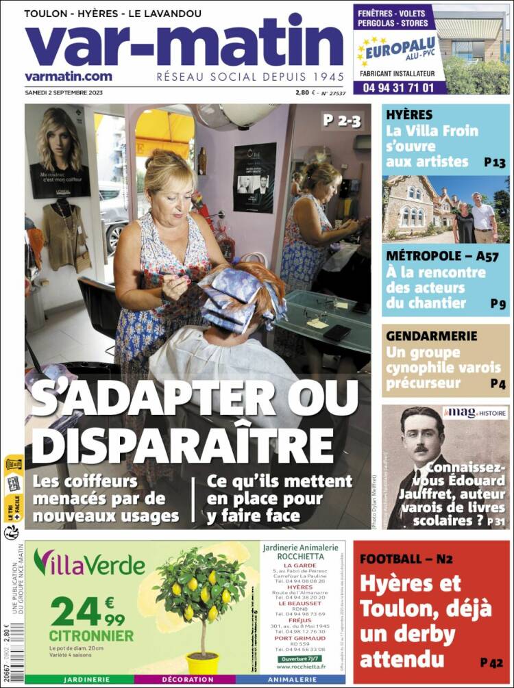 Portada de Var-Matin (Francia)