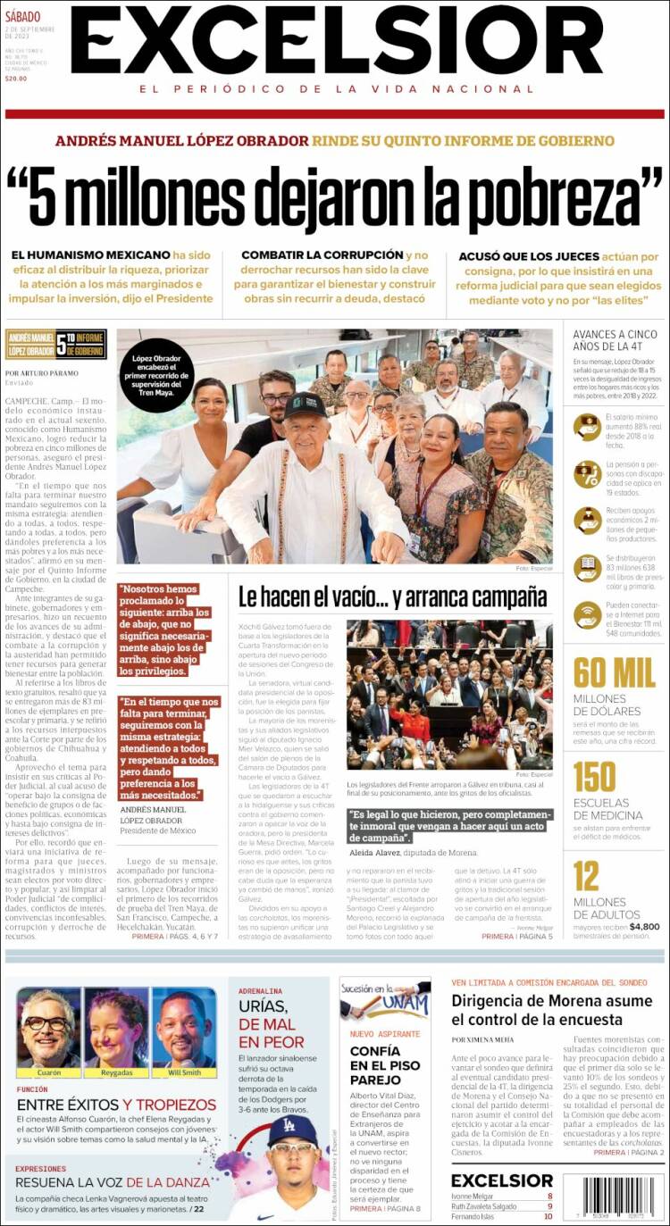 Portada de Excelsior (M&eacute;xico)