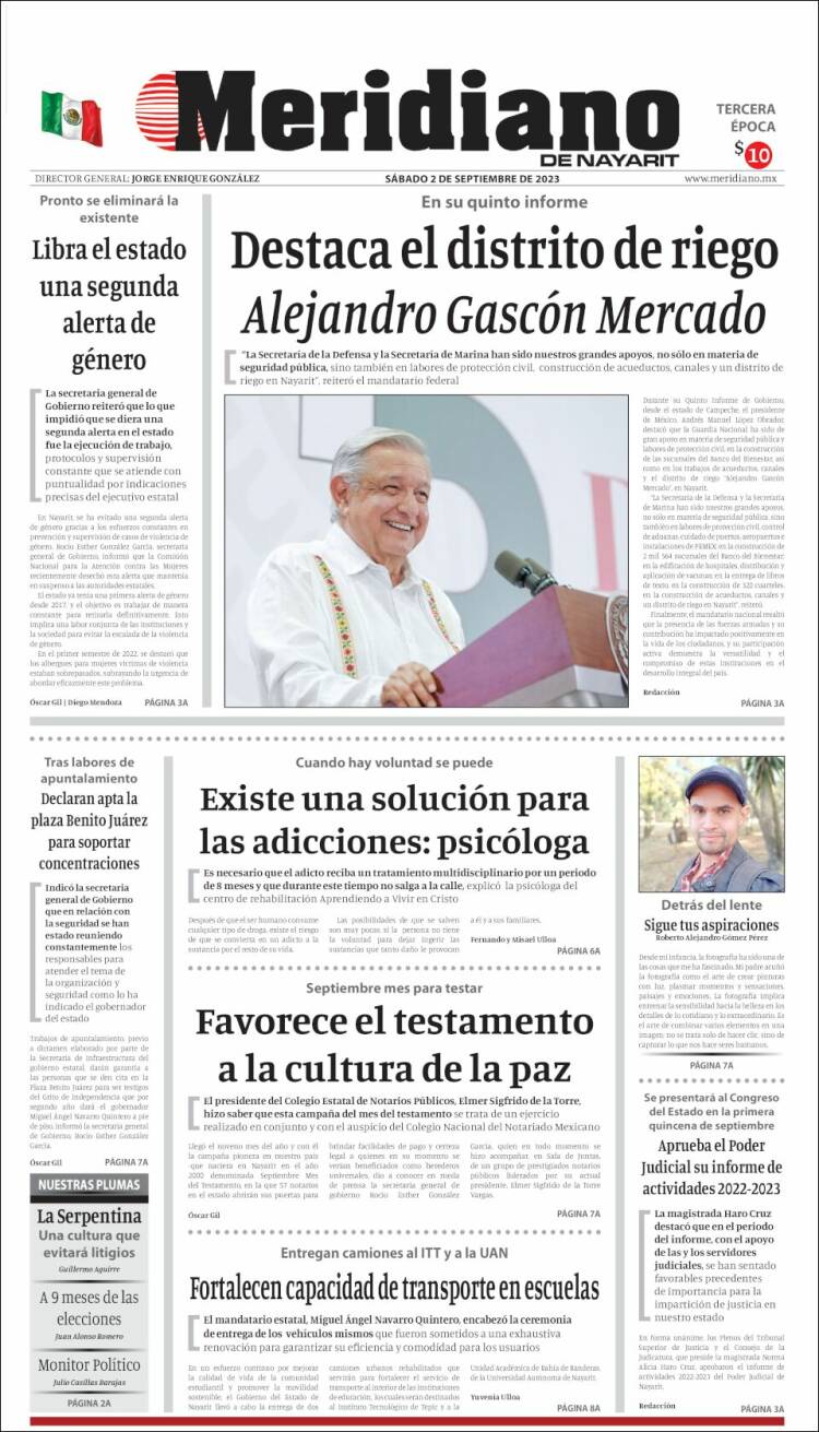 Portada de Meridiano (M&eacute;xico)