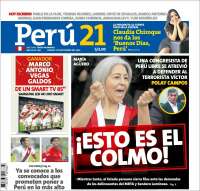 Portada de Perú 21 (Perú)