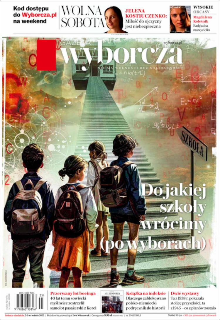 Portada de Gazeta Wyborcza (Polonia)