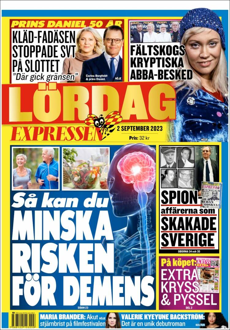 Portada de Expressen (Suecia)