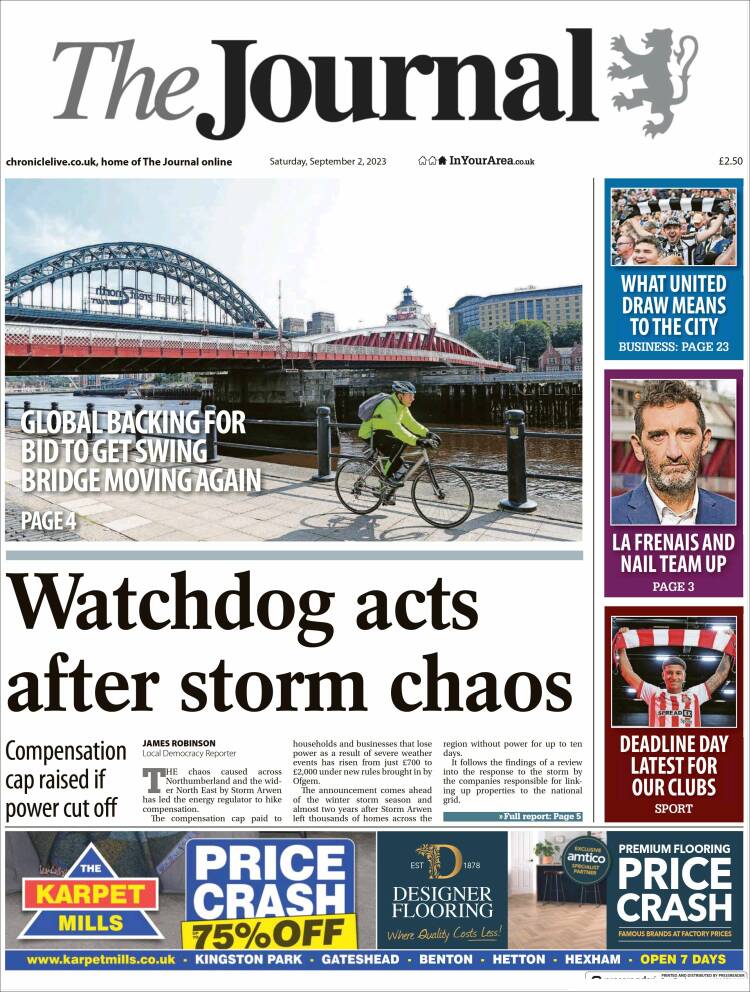 Portada de The Journal (Reino Unido)