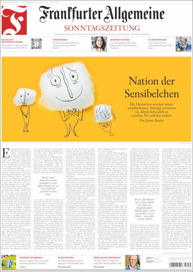 Portada de Frankfurter Allgemeine (Alemania)