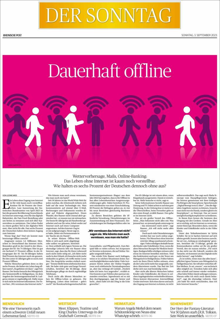 Portada de Rheinische Post (Alemania)