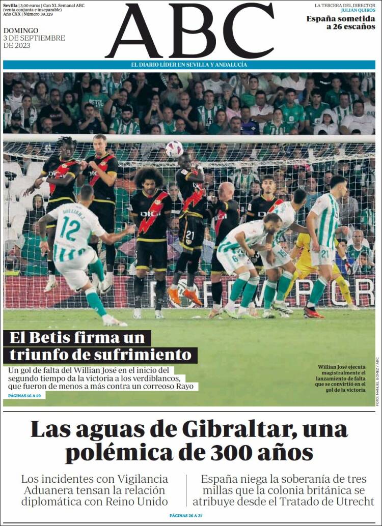 Portada de ABC - Sevilla (España)